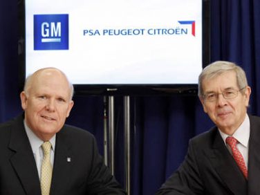 GMとPSAのグローバル・アライアンス会見の画像