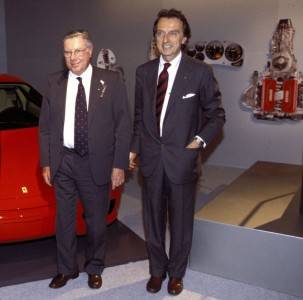セルジオ・ピニンファリーナとフェラーリ社のルカ・モンテゼモロ会長の画像