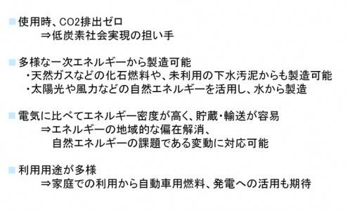 トヨタ　「FCV開発進捗状況説明会」　水素の特徴