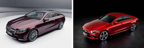 CLS450 4MATIC（左）とAMG CLS 53 4MATIC＋