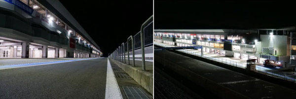 富士スピードウェイ　スーパーTEC２4時間レース　ナイトラン用コース照明　ピット照明