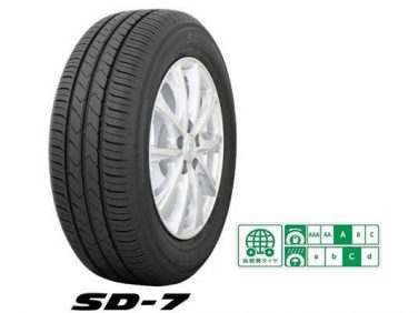 東洋ゴム 耐摩耗性を向上させた低燃費スタンダードタイヤ「SD-7」を発売