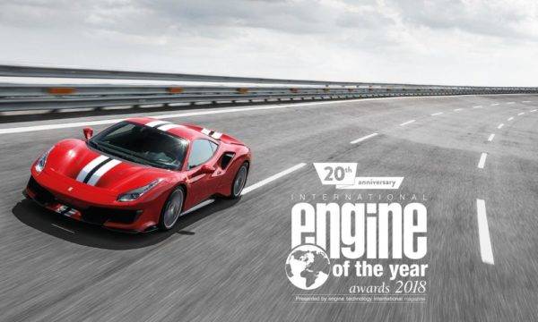 フェラーリ　V8ターボエンジン　2018年インターナショナル・エンジン・オブ・ザ・イヤー賞を受賞