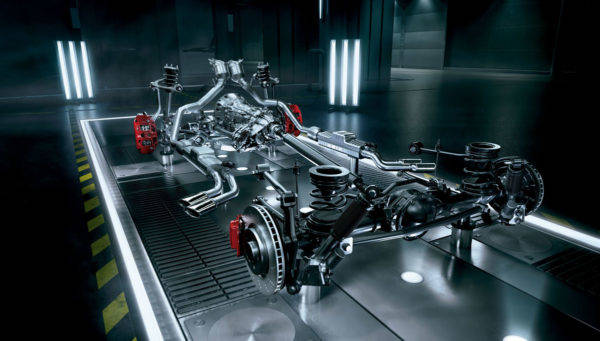 メルセデス・ベンツ　新型Gクラス　AMG G63　駆動系レイアウト　排気系レイアウト