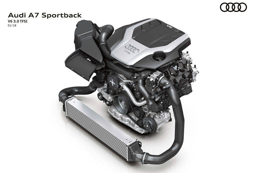 アウディ A7 スポーツバック 90度V6 3.0L TFSIエンジン