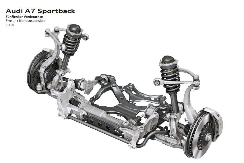 アウディ A7 スポーツバック 5リンク式ダブルジョイント フロント・サスペンション