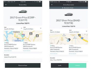 トヨタ、カーシェア事業用アプリを開発し、米国ハワイ州で実証を開始
